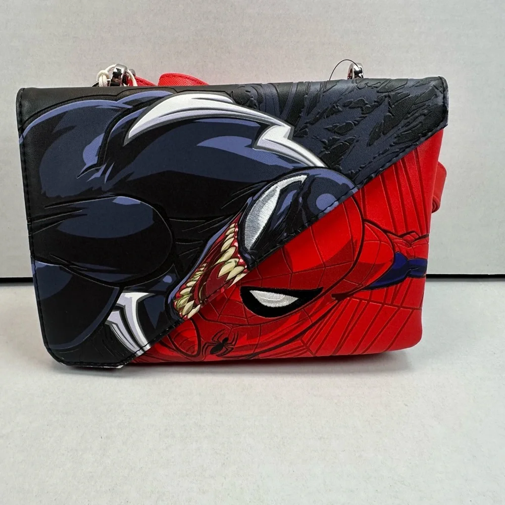 Loungefly Marvel Spider-Man Venom Split Crossbody Bag - BoxLunch Exclusive
